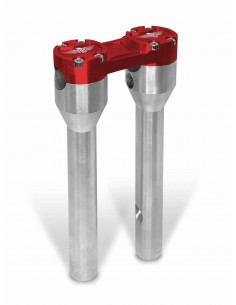 Riser Dritto 10" Argento/Rosso