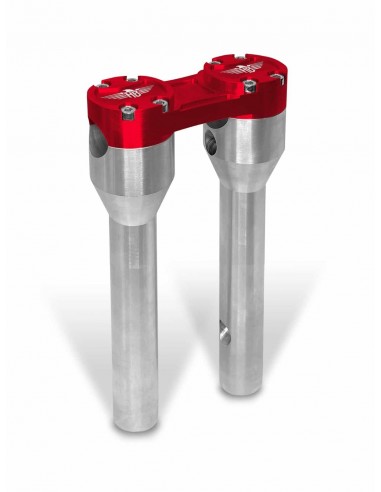 Riser Dritto 8" Argento/Rosso 1