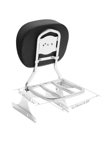 KIT SISSY BAR RIGIDO CON PORTAPACCHI PER SOFTAIL