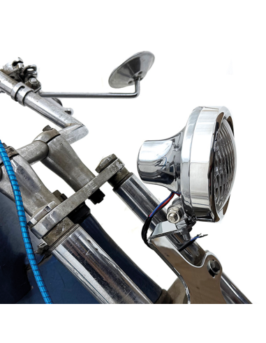 POLISHED ALUMINUM RETRO HEADLIGHT