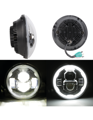 PARABOLA A LED VISOR DA 7" CON ANELLO HALO