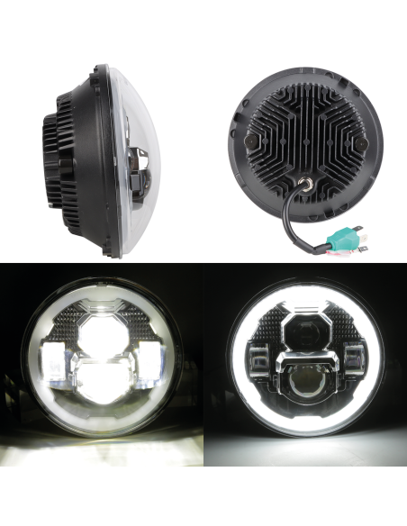 PARABOLA A LED VISOR DA 7" CON ANELLO HALO