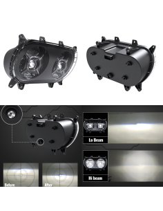 PARABOLA FANALE ANTERIORE A LED PER ROAD GLIDE 2