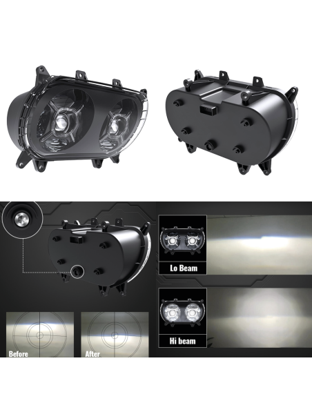 PARABOLA FANALE ANTERIORE A LED PER ROAD GLIDE