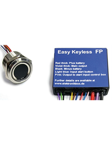 INTERRUTTORE DI ACCENSIONE ELEKTRONIKBOX SENZA CHIAVE TIPO RFID O CON IMPRONTA DIGITALE